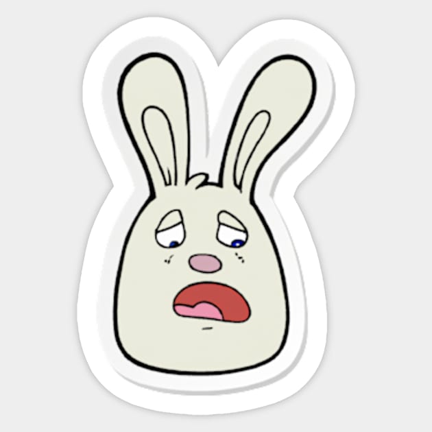 The Rabbit Simon Sticker Sticker by MoGaballah
